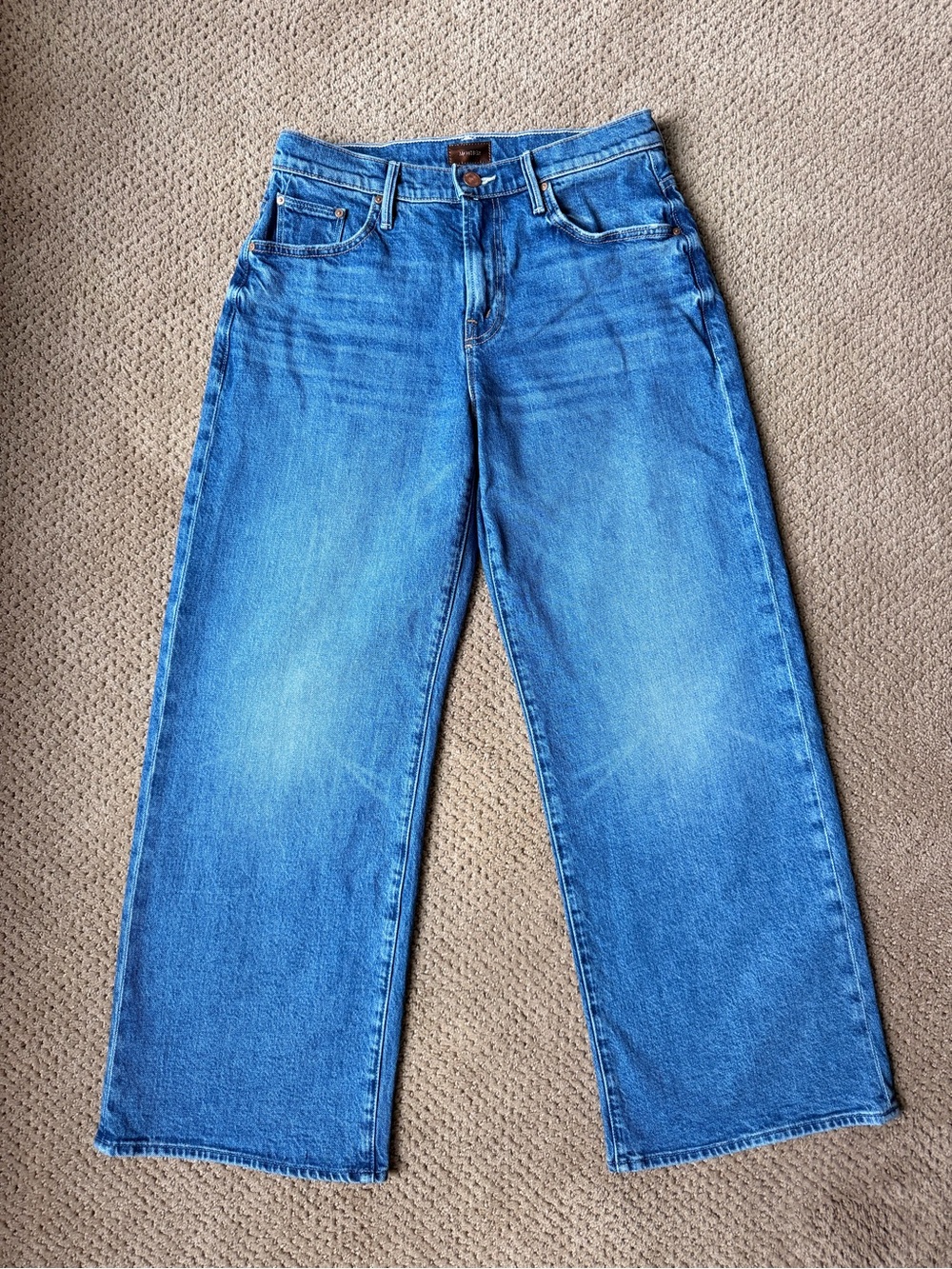 *Like New* MOTHER Mid-Rise Maven Flood Wide-Leg Jeans in Thrill Seeker